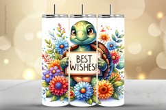 Turtle Tumbler Wrap| Tumbler Sublimation Wrap Product Image 1