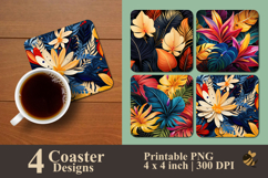 Jungle Safari Abstract Coaster Sublimation Design Product Image 1