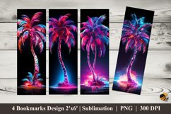 Neon Tree Bookmarks Sublimation Design Product Image 1