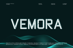 Vemora || Modern Futuristic Sans Serif Font Product Image 1
