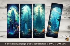 Underwater Palace Bookmark Sublimation Design Product Image 1