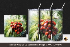 Palm Fruit Tumbler Wrap Sublimation Design 1 Product Image 1