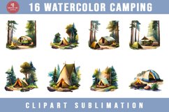 Watercolor Camping Clipart Sublimation - 16 Design Sublimati Product Image 2