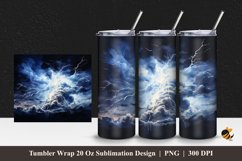 Thunderbolt Tumbler Wrap Sublimation Design 1 Product Image 1
