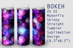 Tumbler Straight 20 OZ Sublimation Bokeh Wrap Design Product Image 1