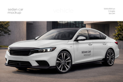 Sedan Car Mockup Set Product Image 1