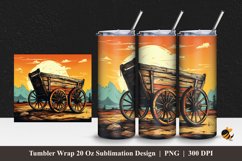 Retro Wagon Tumbler Wrap Sublimation Design 1 Product Image 1