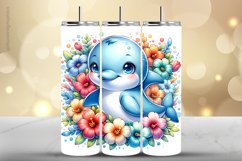 Dolphain Tumbler Wrap| Tumbler Sublimation Wrap Product Image 1