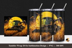 Corn Harvester Tumbler Wrap Sublimation Design 1 Product Image 1