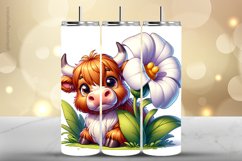 Highland Cow Tumbler Wrap| Tumbler Sublimation Wrap Product Image 1