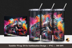 Graffiti Train Tumbler Wrap Sublimation Design 1 Product Image 1