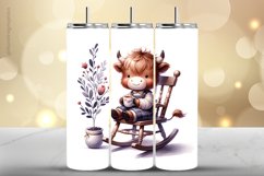 Highland Cow Tumbler Wrap| Tumbler Sublimation Wrap Product Image 1