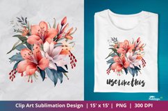 Beautiful Flower Clip Art Sublimation 1 Product Image 1