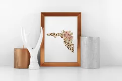 Floral Florida map sublimation / clipart - png file Product Image 8