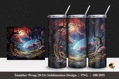 Glorious Star Night Tumbler Wrap Sublimation Design 1 Product Image 1