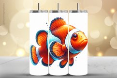 Clown Fish Tumbler Wrap| Tumbler Sublimation Wrap Product Image 1