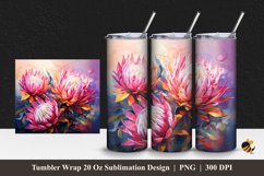 Sugarbushes Flower Tumbler Wrap Sublimation Design 1 Product Image 1