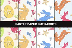 Easter Papercut Rabbits Patterns Product Image 1