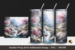 Beauty of Fall Tumbler Wrap Sublimation Design 1 Product Image 1