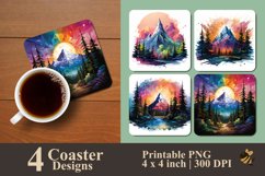 Mountain Art Coaster Sublimation Designs Product Image 1