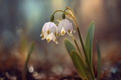 White Flower Leaf Background Product Image 1