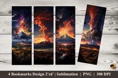 Shapes Mountain Bookmarks Sublimation Design Product Image 1