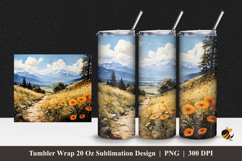 Mountain Expanse Tumbler Wrap Sublimation Design 1 Product Image 1