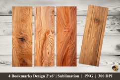 Brown Wood Texture Bookmarks Sublimation Design Product Image 1