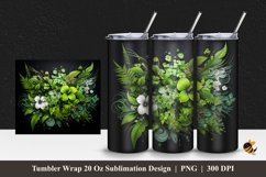 Graffiti Floral Tumbler Wrap Sublimation Design 1 Product Image 1