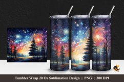 Sparkling Stars Tumbler Wrap Sublimation Design 1 Product Image 1