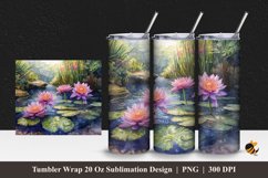 Wild Lotus Tumbler Wrap Sublimation Design 1 Product Image 1