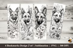 Dog Tattoos Bookmarks Sublimation Design Product Image 1