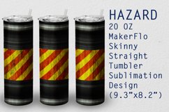 Tumbler Straight 20 OZ Sublimation Hazard Wrap Design Product Image 1