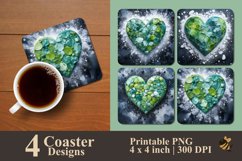 Marble Love Textured Coaster Sublimation Designs Product Image 1