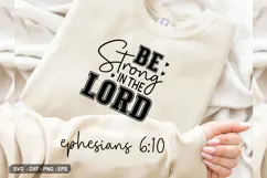 Be Strong In The Lord - Christian Sleeve T-Shirt Design Product Image 1