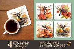 Dragonfly Coaster Sublimation Designs Product Image 1