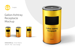 Gallon Ashtray Receptacle Mockup Set Product Image 1