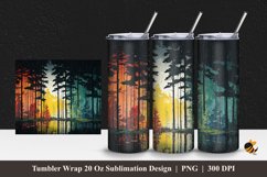 Wild Forest Tumbler Wrap Sublimation Design 1 Product Image 1