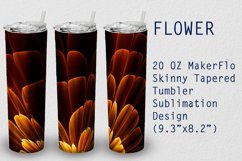 Tumbler Tapered 20 OZ Sublimation Flower Wrap Design Product Image 1