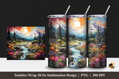 Rainbow Charm Tumbler Wrap Sublimation Design 1 Product Image 1