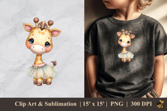 Adorable Giraffe DTF Sublimation Clipart Design 1 Product Image 1