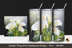 Calla Lily Tumbler Wrap Sublimation Design 1 Product Image 1