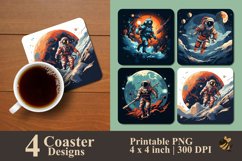 Astronaut Floating Coaster Sublimation Designs Product Image 1
