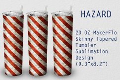 Tumbler Tapered 20 OZ Sublimation Hazard Wrap Design Product Image 1
