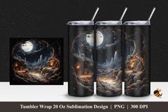 Cool Night Tumbler Wrap Sublimation Design 1 Product Image 1