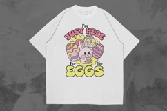 I&#039;m Just Here for the Eggs Funny Easter T-shirt Design Product Image 1