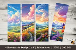 3D Nature Bookmarks Sublimation Design Product Image 1