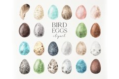 Watercolor Easter Colorful Eggs Clipart Product Image 1