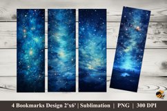 Twinkling Stars Bookmarks Sublimation Design Product Image 1