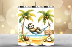 Sloth Tumbler Wrap| Tumbler Sublimation Wrap Product Image 1